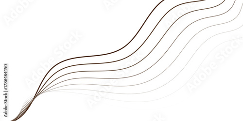 Dynamic Abstract of Brown Halftone Dots Forming a Fluid, Wavy Line, Evoking Sound Waves, Data Flow, or Elegant Digital Movement.