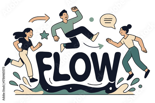 Dynamic Liquid Typography. Kinetic Typography ? Liquid Type. The word ?FLOW? stretches like soft rubber; droplets and waves ripple around the baseline. Letters