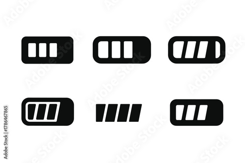 Project Task Icons. Breaking large projects into smaller, manageable tasks. Icon set. Set Logo of Breaking large projects into smaller, manageable tasks: