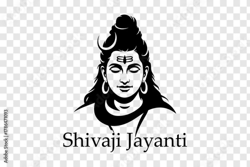 Lord Shiva Silhouette for Shivaji Jayanti Celebration