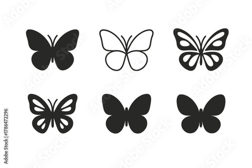 Nature-Inspired Logo Designs. Graphic design trends nature inspired design example. Set Logo of graphic design trends nature inspired design example: butterfly