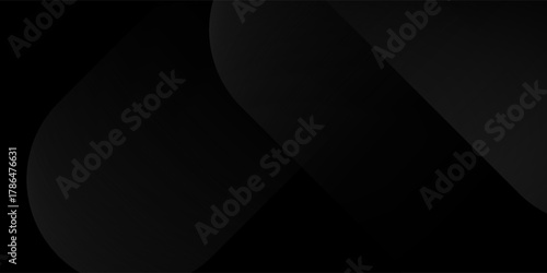 Dark black background abstract 3D geometric with wave effect decoration. Suit for banner, web, brochure, pamflet and presentation