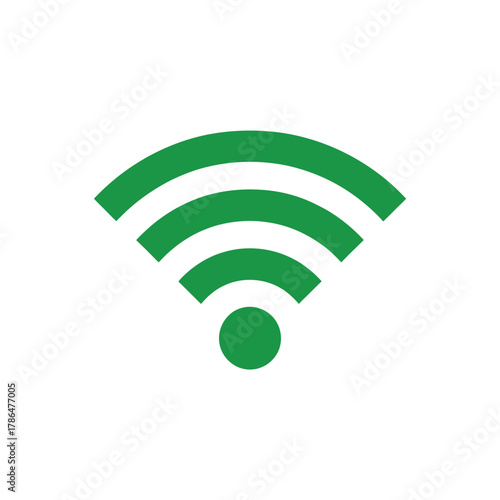 Wireless internet connection symbol with signal indicator showing networking reception in minimalist design suitable for technology background
