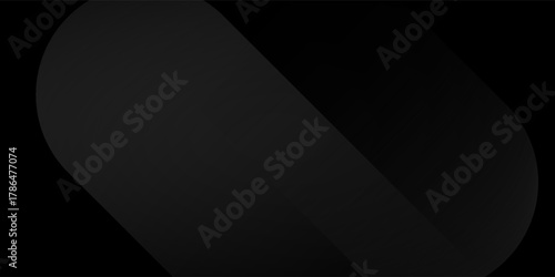 Dark black background abstract 3D geometric with wave effect decoration. Vector illustration