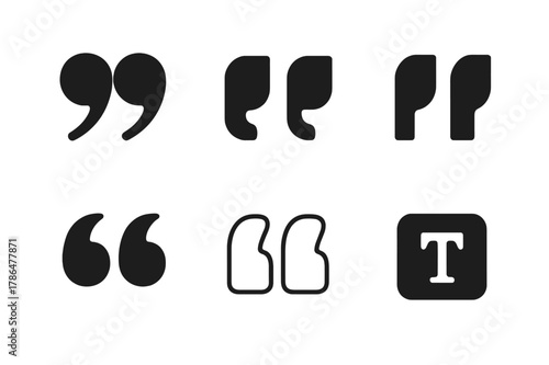 Social Media Typography Logos. Typography in social media. Set Logo of Typography in social media: bold headline ribbon ?Aa?. Icon set. harmonious logo