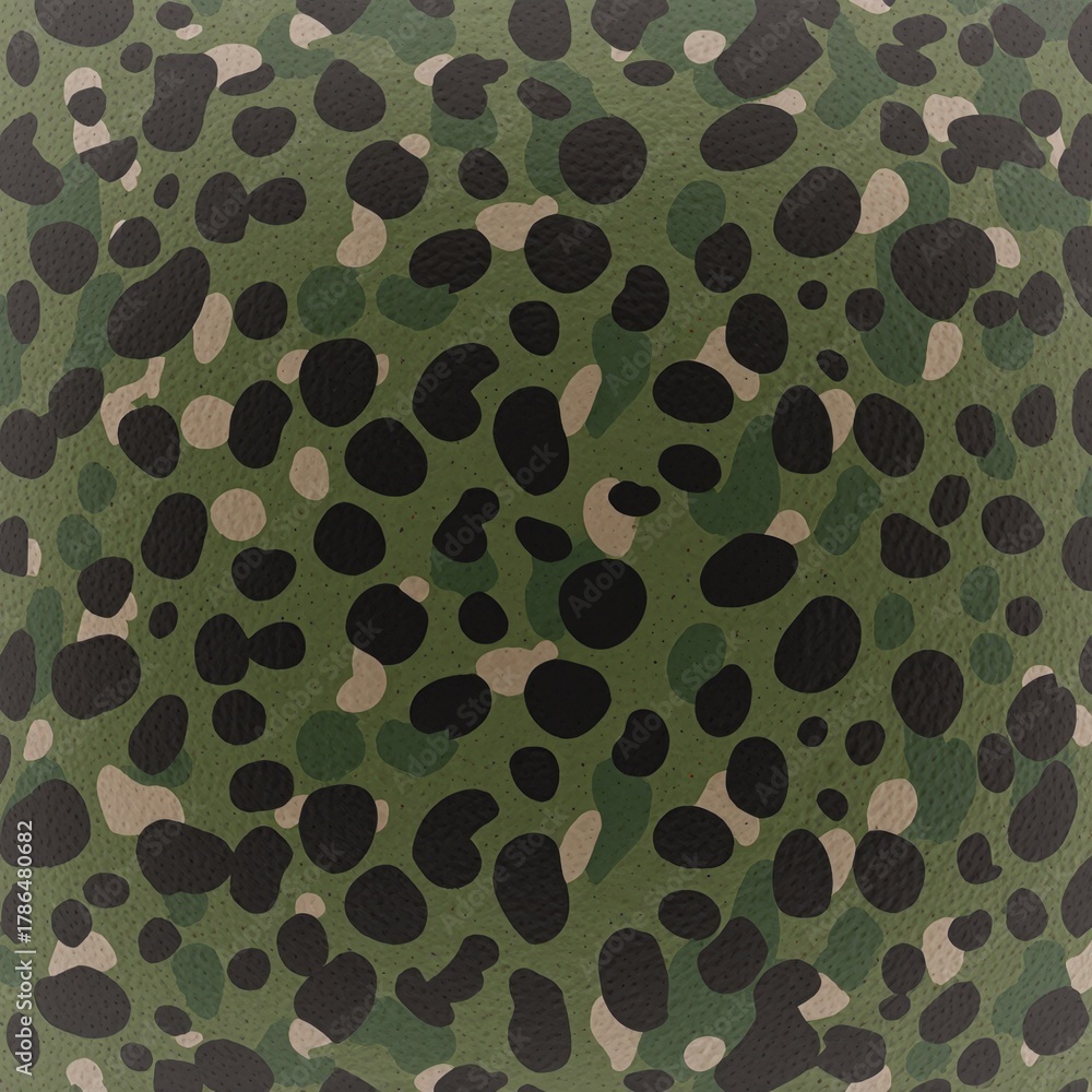 Naklejka premium Unique camouflage pattern showcasing shades of green and brown on a textured surface