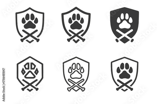 Wildlife Conservation Icons. Wildlife habitats and endangered species conservation. Icon set. Set Logo of Wildlife habitats and endangered species