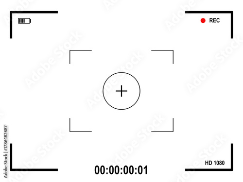 vector volume control panel with buttons, background for cinematic production with camera photo view and zoom exposure overlay shows blank electronic display camcorder shutter, vector volume knob, 
