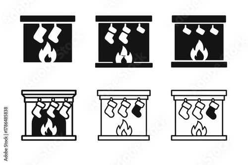 Festive Logo Variations. Holiday traditions with kids (e.g., decorating Christmas tree, Easter egg hunt). Set Logo of Holiday traditions with kids (e.g.,