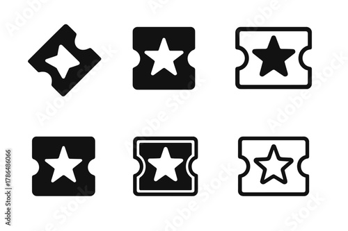 Talent Show Logos. Talent shows and auditions. Set Logo of Talent shows and auditions: audition ticket stub. Icon set. harmonious logo variations of the same