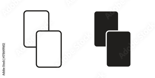Copy icon with line and silhouette versions.