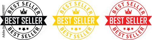 Ultimate Best Seller Symbol – Exclusive Award Emblem Vector for Top Rated Items