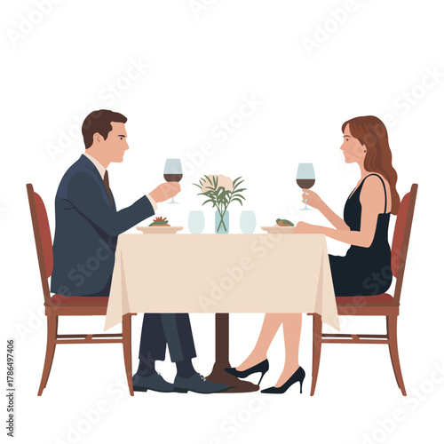 Couple having romantic dinner