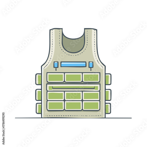 Tactical vest with multiple pockets and compartments for military or police gear