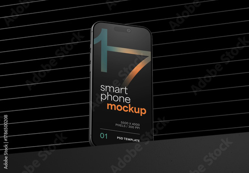Dark Smartphone Mockup for App UI Designs