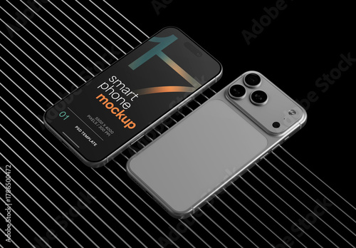 Dark Smartphone Mockup for App UI Designs