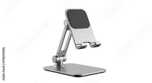 Adjustable aluminum cell phone stand holder for desk and tabletop use