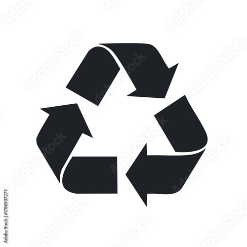 Universal recycling symbol representing environmental sustainability waste management and ecological awareness