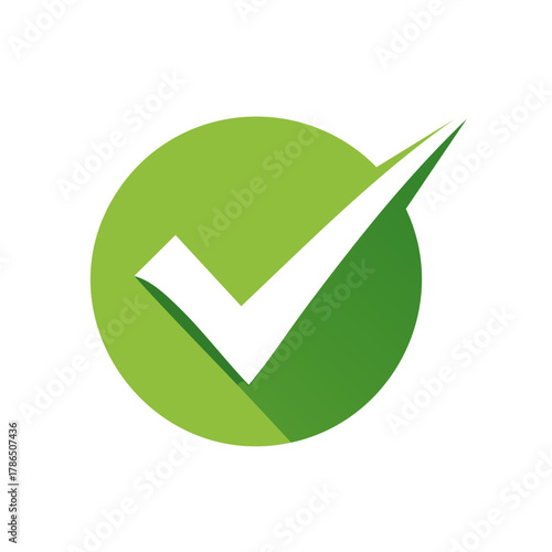 Green check mark inside a circle with a subtle shadow effect