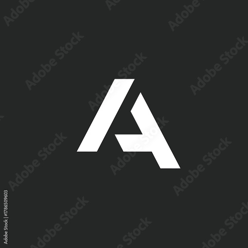 Free Download Modern letter A logo design icon. Geometric monogram initial for a corporate identity. Abstract white alphabet symbol on a dark background - GFXLoad