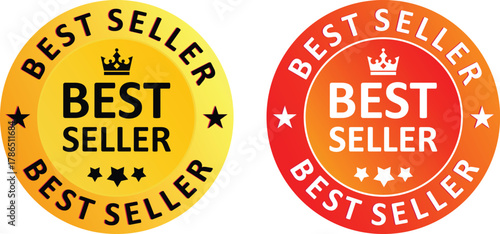 Bestseller Quality Mark – Exclusive Award Emblem Vector Design - Ultimate Product Bestseller Seal