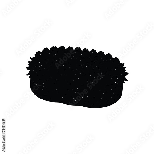 Brain Silhouette Vector Illustration Thoughtful Idea Mental Health Concept