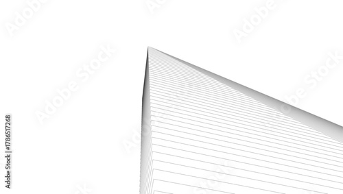 architecture geometric background, abstract lines 3d