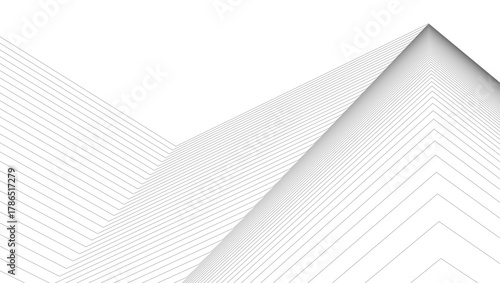 architecture geometric background, abstract lines 3d