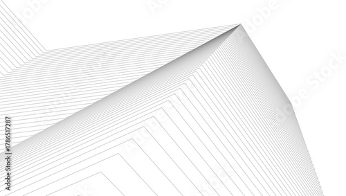 architecture geometric background, abstract lines 3d