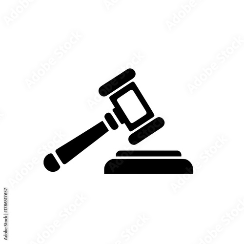 Gavel Icon: Symbol of Law, Justice, and Decision