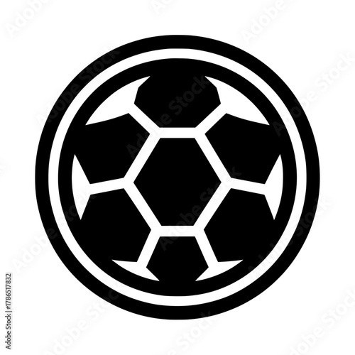 Monochrome Vector Football Sport Logo