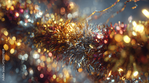 Wallpaper Mural Close-up of colorful shimmering tinsel Torontodigital.ca