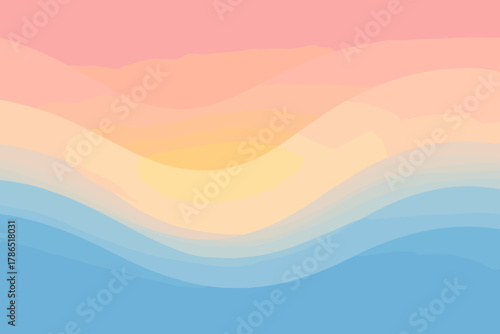 Vector light inspired radiant amber illustration blending rose gentle gradient dawnwave