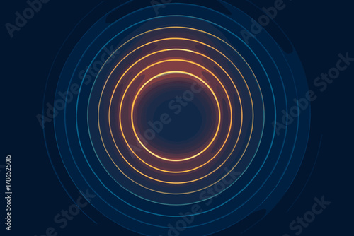 Circle ring layered sequences vector graceful patterns circular illustration repeating luminous trails