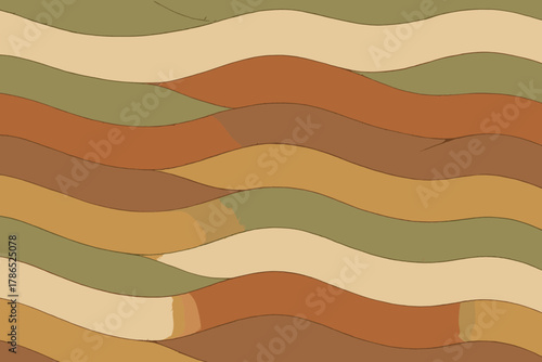 Forming fabric continuous vector earthy pattern stripes across surface repetition illustration smooth