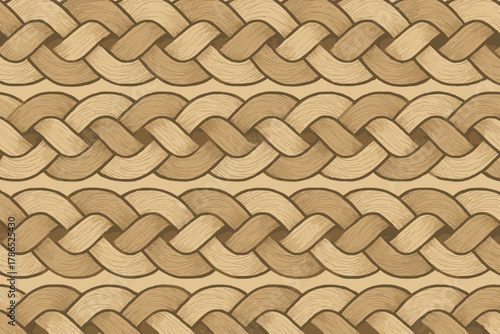 Fabric vector lines pattern braided rhythmic seamless background creating illustration strands