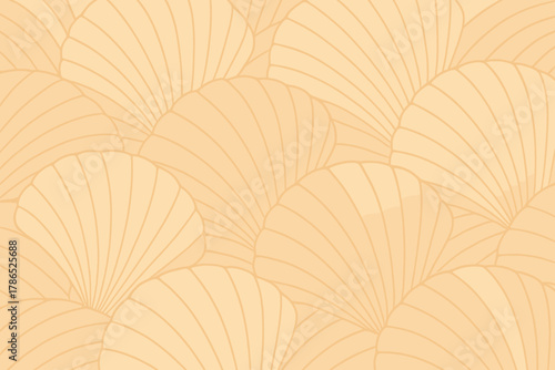 Illustration soft flowing contours patterns shellstripe fluid layout shell overlapping repetition vector