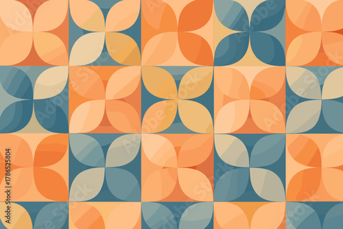 Petals illustration bloomtile structured transitions tiles repeating harmony rounded vector pattern tonal