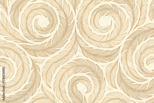 Tones vector arranged texture circular seamless feather paths loop forms design illustration