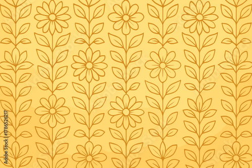 Vector elements positions placed symmetrically floral grid flower field illustration ornamental