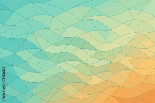 Tones blending vector wave waves lines arcs abstract illustration soft geometric polygonal
