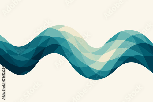 Repeating triangles curved minimal design polygons geometric illustration harmony wave vector abstract