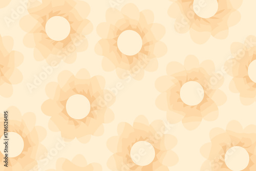 Illustration vector blossoms symmetry created from overlapping petals simple petalring delicate abstract