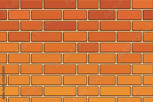 Pattern bricks formation grid symmetric decorative offset gradient arranged brick illustration seamless