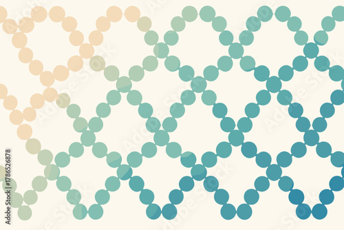 Composition pathway minimal rhythmic connected path vector harmony lines illustration circles seamless