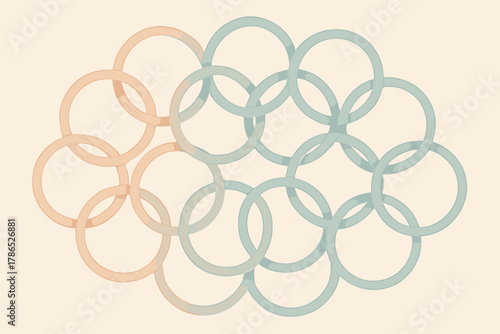 Forming circles luminous geometric vector circle dynamic shading illustration network under soft