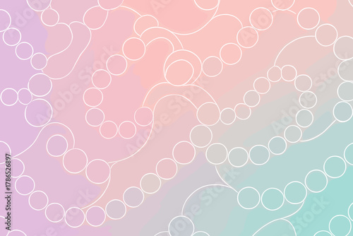 Arranged harmony chain motion forms connected uniform abstract circular horizontal illustration vector