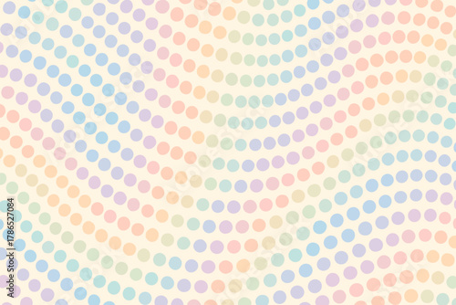 Rhythmic illustration dotchain flowing artistry aligned repeating geometry motion circles vector subtle