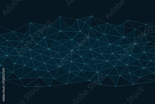 Luminous segments vector geometric field connected line abstract networks shaping illustration