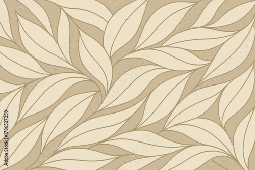 Ribbons flowing repeating as forming leaf motif curve illustration vector designed geometry